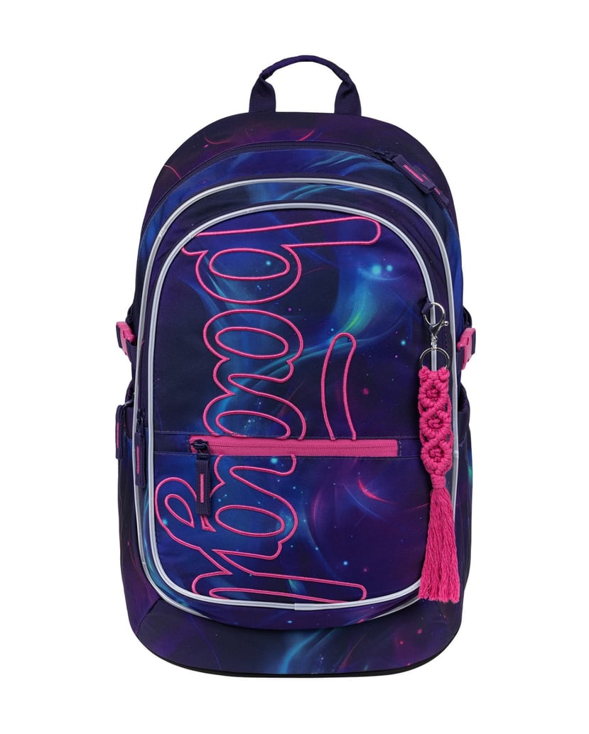 Baagl-Schulrucksack-Set-Core-Nova-5tlg.:-Schulrucksack,-Federmäppchen,-Turnbeutel,-Bauchtasche,-Laptophülle-lila