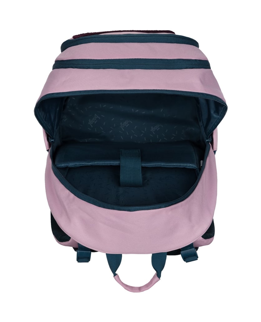 Baagl-Schulrucksack-Set-Skate-Rose-5tlg.:-Schulrucksack,-Federmäppchen,-Sporttasche,-Bauchtasche,-Laptophülle-rosa