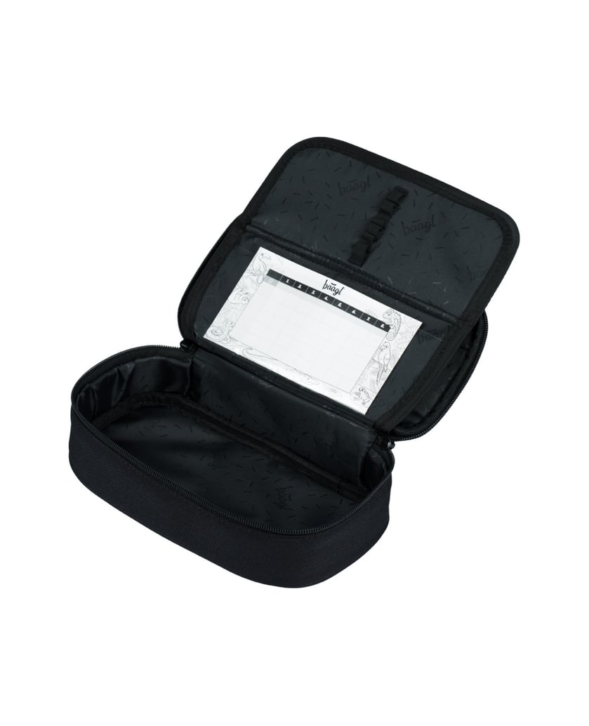 Baagl-Schulrucksack-Set-Skate-Darkness-5tlg.:-Schulrucksack,-Federmäppchen,-Turnbeutel,-Bauchtasche,-Laptophülle-schwarz