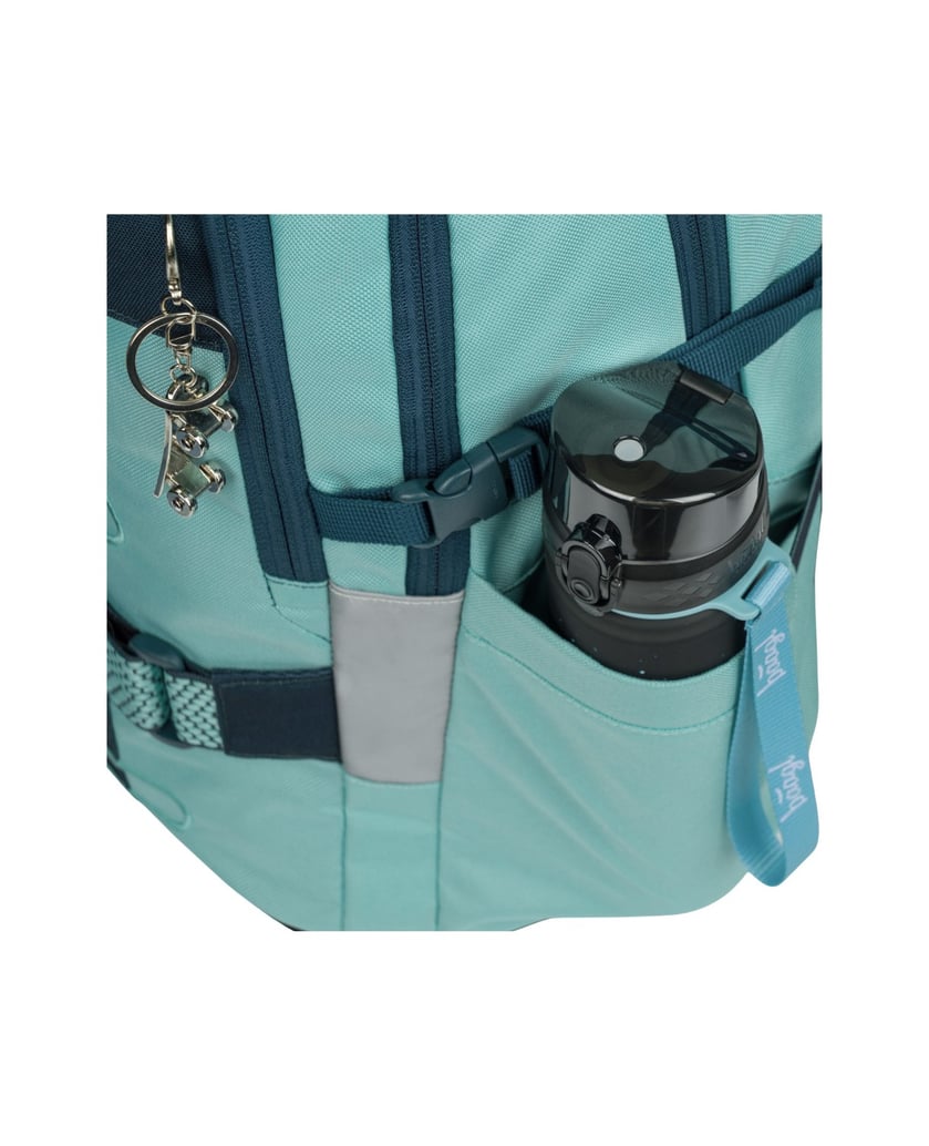 Baagl-Schulrucksack-Set-Skate-Petrol-3tlg.:-Schulrucksack,-Federmäppchen,-Sporttasche-grün