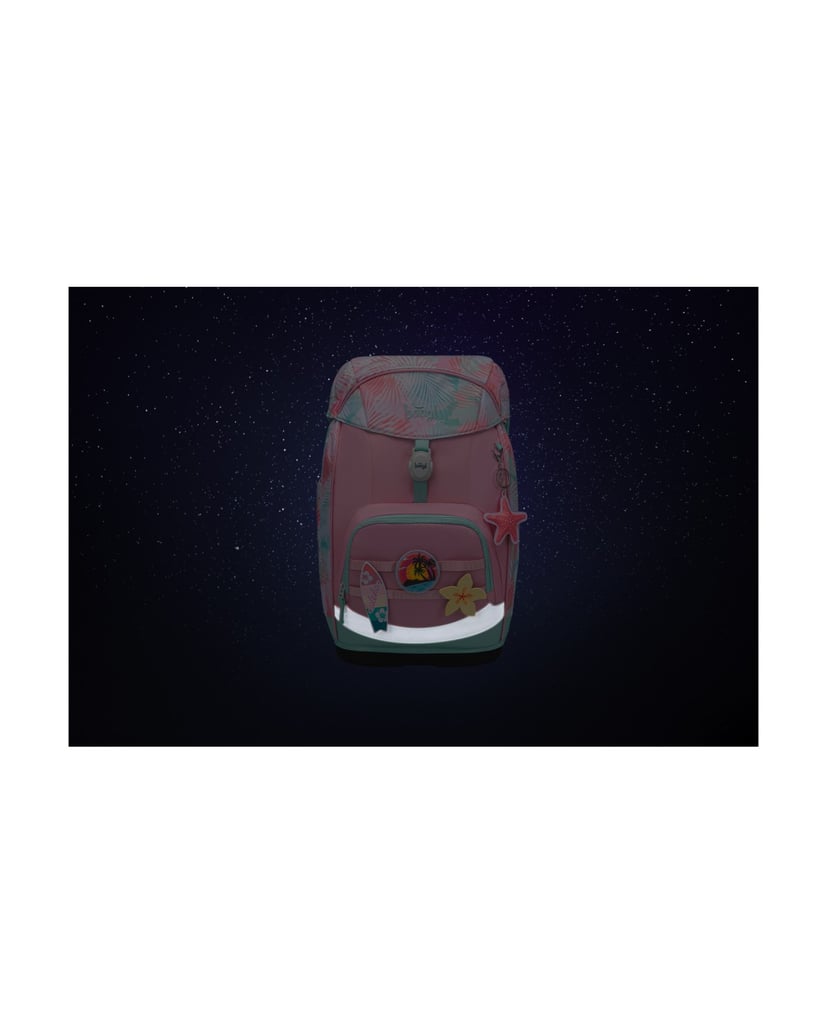 Baagl-Schulrucksack-Set-Airy-Plus-Sunset-5tlg.:-Schulrucksack,-Federmäppchen,-Turnbeutel,-Schürze,-Brustbeutel-rosa