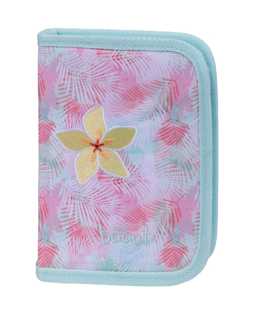 Baagl-Schulrucksack-Set-Airy-Plus-Sunset-5tlg.:-Schulrucksack,-Federmäppchen,-Turnbeutel,-Schürze,-Brustbeutel-rosa