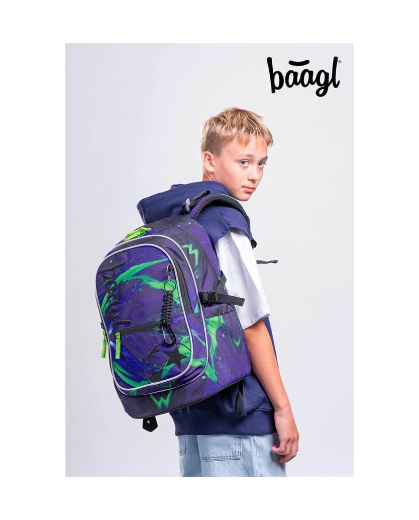 Baagl-Schulrucksack-Set-Core-Football-Champion-3tlg.:-Schulrucksack,-Federmäppchen,-Turnbeutel-blau