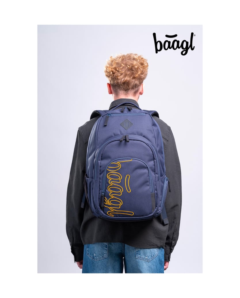 Baagl-Schulrucksack-Set-Coolmate-Lux-3tlg.:-Schulrucksack,-Federmäppchen,-Turnbeutel-blau