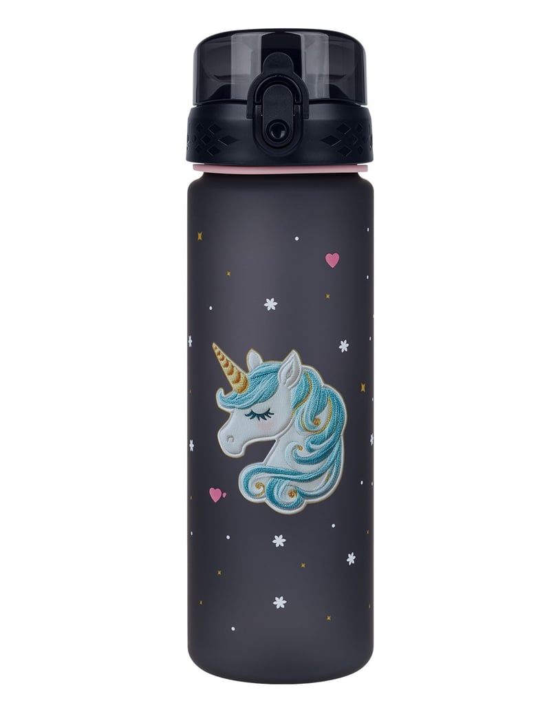 Baagl-Trinkflasche-Tritan-Unicorn-Gold-500-ml-blau