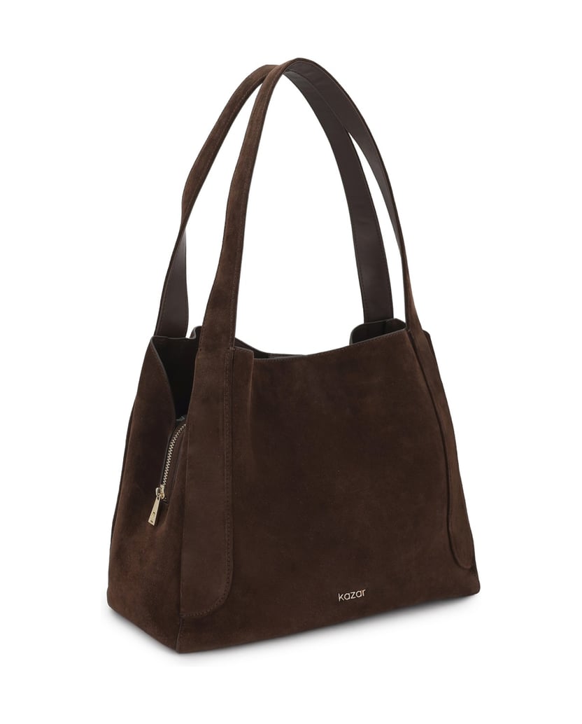 Kazar-Classic-shoulder-bags-in-soft-suede-hnedá