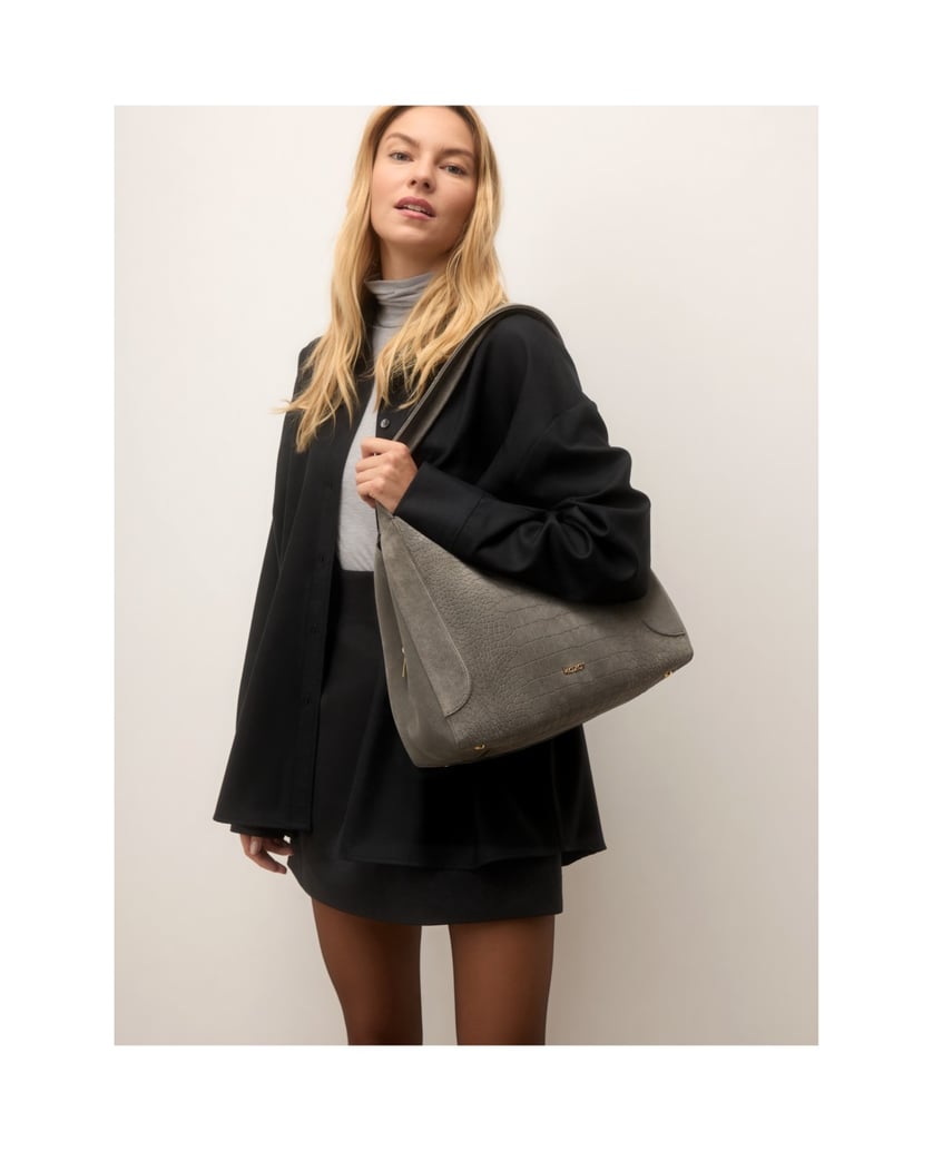 Kazar-Grey-nubuck-shoulder-bags-with-embossing-šedá