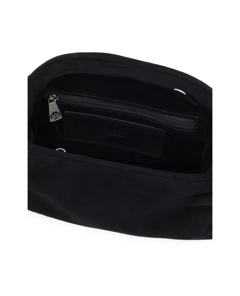 Kazar-Evening-suede-pouch-bags-čierna