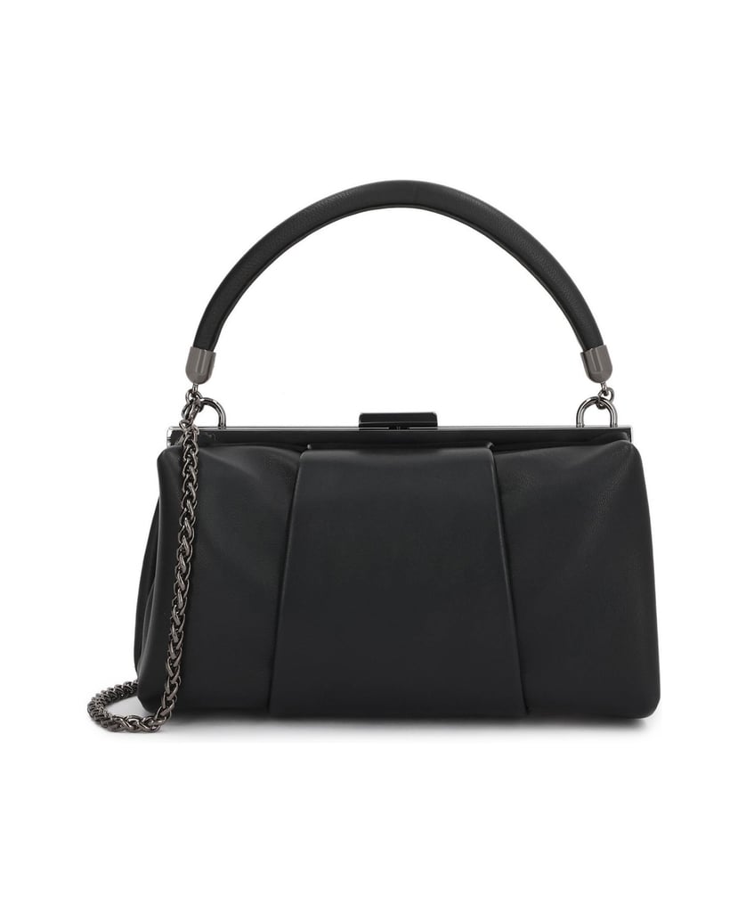 Kazar-Black-leather-clutches-with-metal-frame-and-handle-čierna