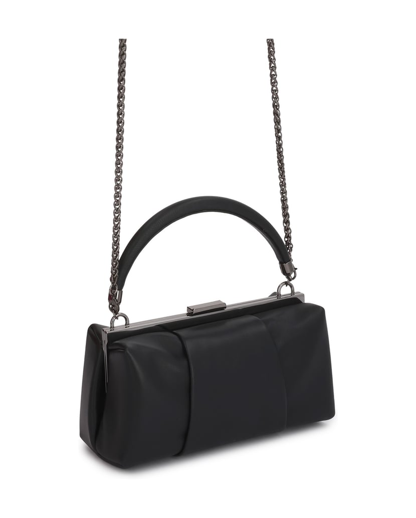 Kazar-Black-leather-clutches-with-metal-frame-and-handle-čierna