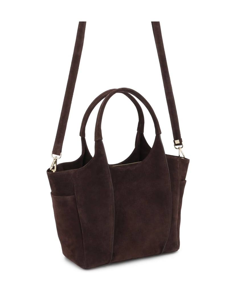 Kazar-Dark-brown-suede-shopper-with-side-pockets-tmavá-hnedá