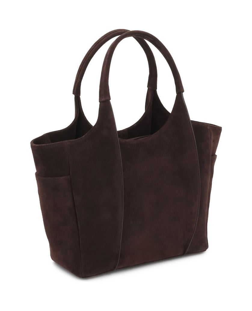 Kazar-Dark-brown-suede-shopper-with-side-pockets-tmavá-hnedá