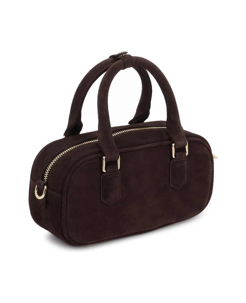 Kazar-Dark-brown-suede-bag-with-detachable-strap-tmavá-hnedá