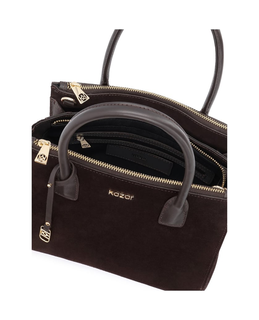 Kazar-Elegant-women's-suede-and-genuine-leather-bags-tmavá-hnedá