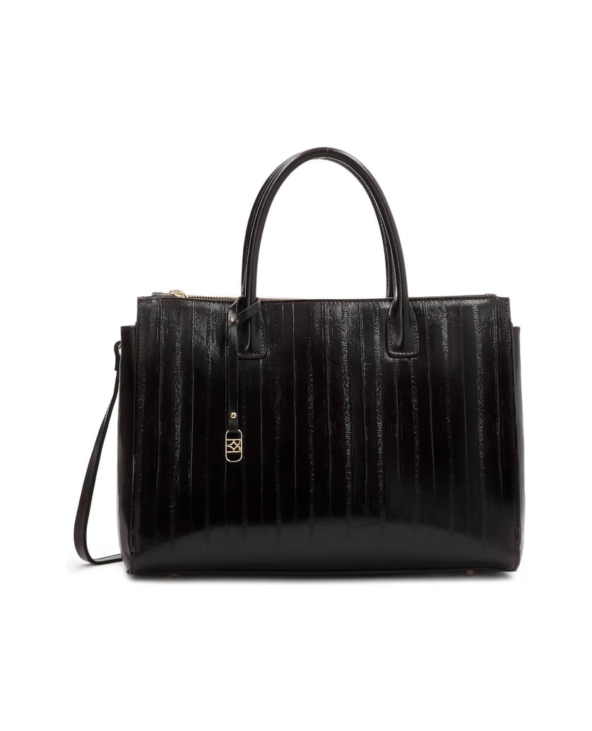 Kazar-Elegant-women's-embossed-leather-bag-tmavá-hnedá