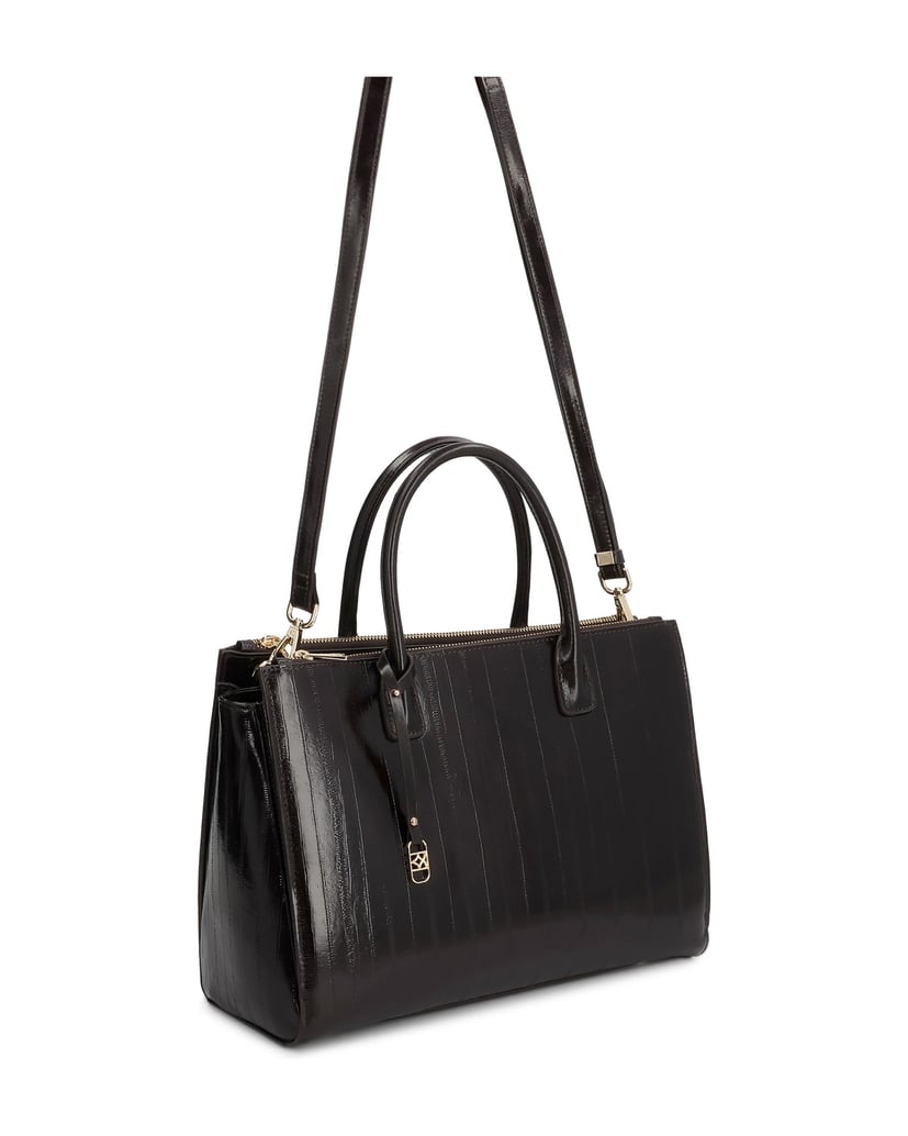 Kazar-Elegant-women's-embossed-leather-bag-tmavá-hnedá