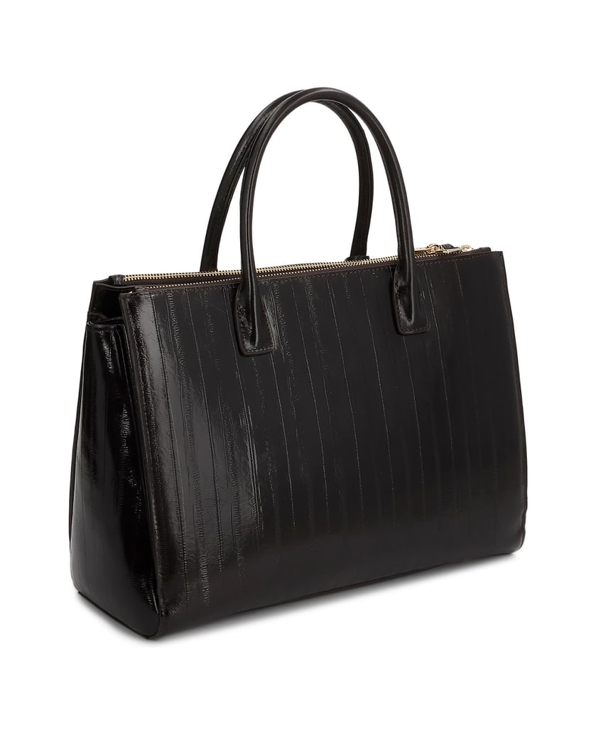 Kazar-Elegant-women's-embossed-leather-bag-tmavá-hnedá