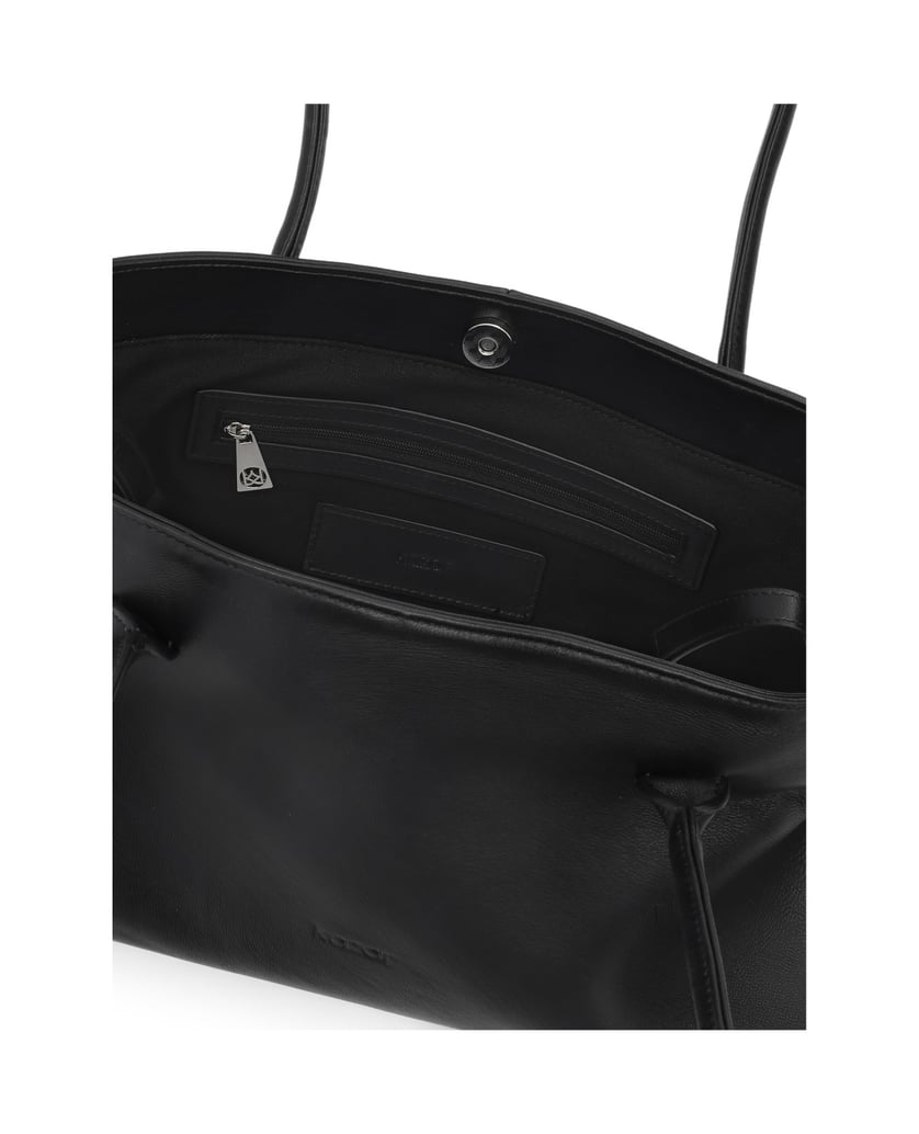 Kazar-Black-leather-bag-with-long-handles-čierna