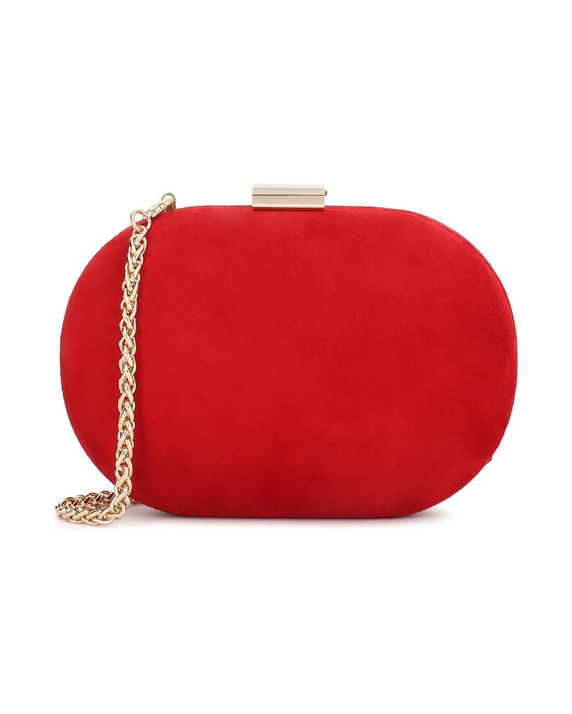 Kazar-Evening-clutch-in-red-suede-červená