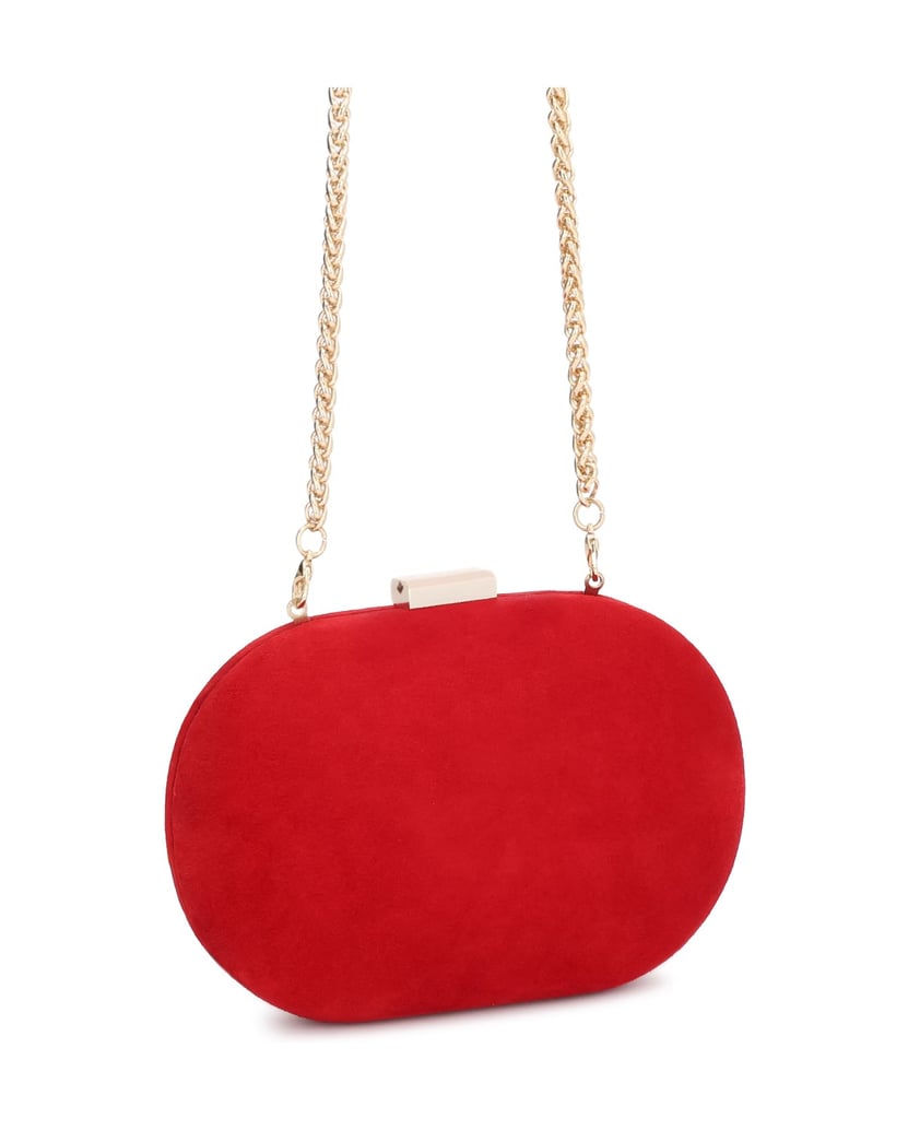 Kazar-Evening-clutch-in-red-suede-červená