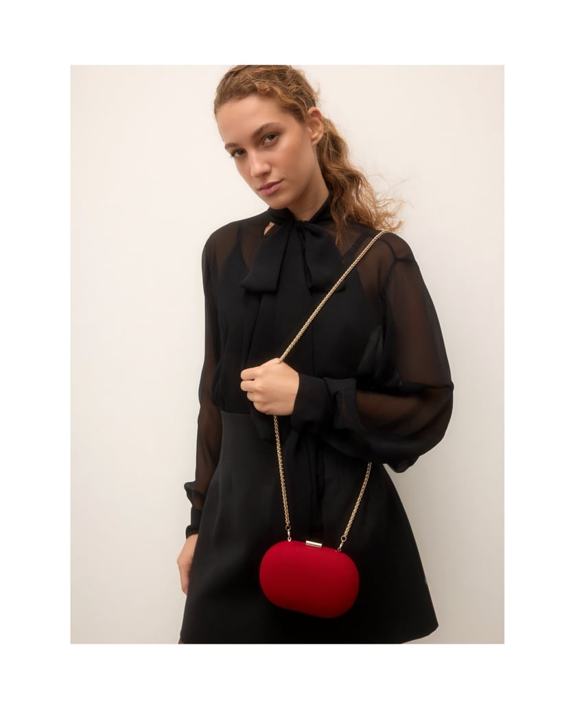 Kazar-Evening-clutch-in-red-suede-červená