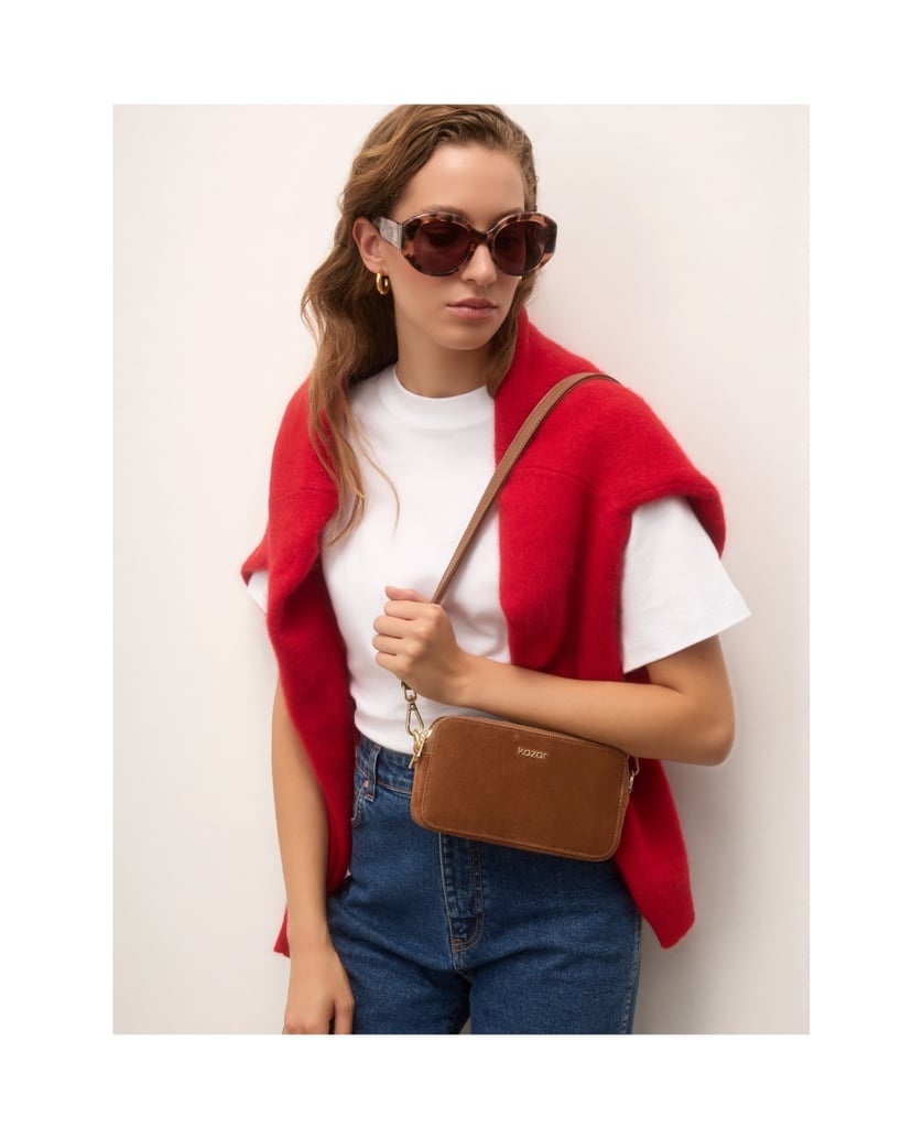 Kazar-Suede-messenger-bag-on-belt-velbloudí