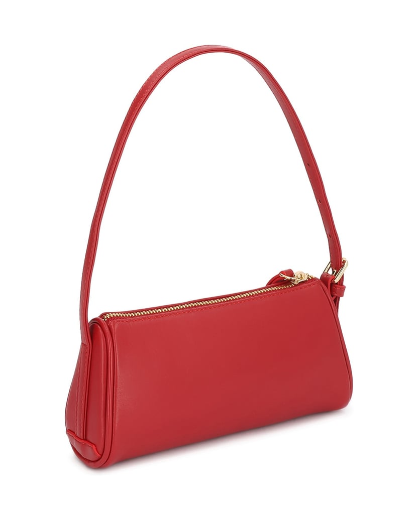 Kazar-Red-leather-baguette-shoulder-bags-on-the-arm-with-zipper-closure-červená