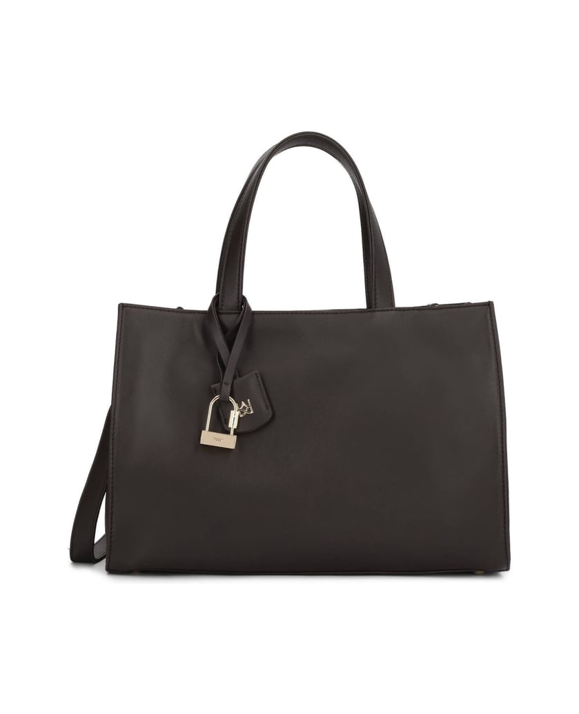Kazar-Geometric-leather-women's-bag-tmavá-hnedá