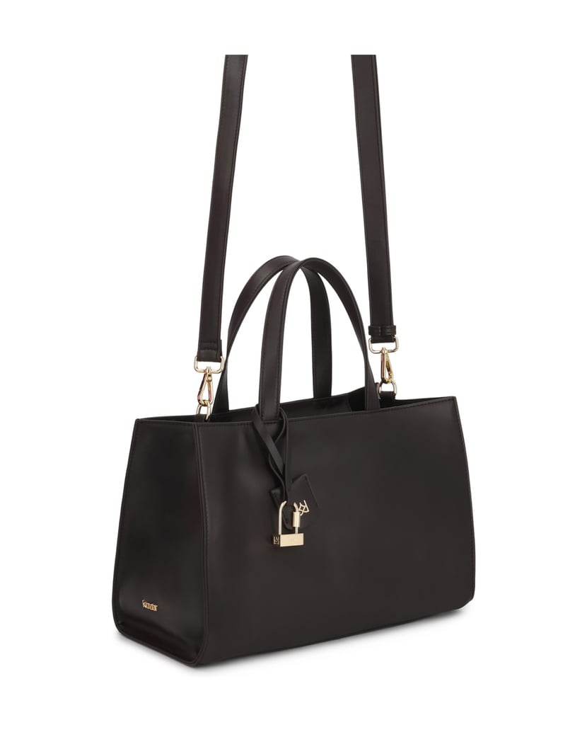 Kazar-Geometric-leather-women's-bag-tmavá-hnedá