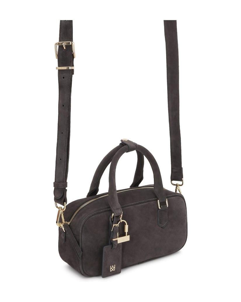 Kazar-Grey-suede-bags-with-elegant-detailing-šedá