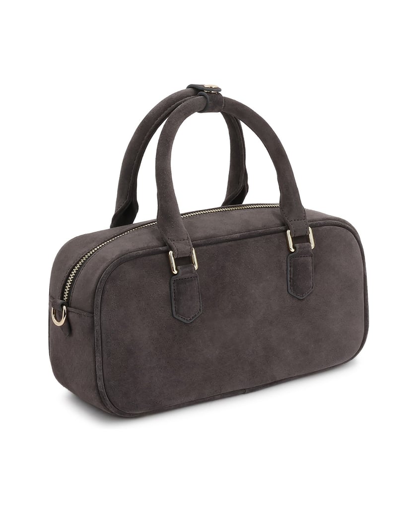 Kazar-Grey-suede-bags-with-elegant-detailing-šedá