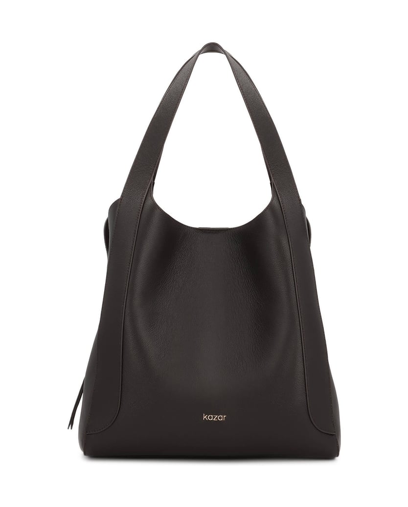 Kazar-Large-dark-brown-leather-shopper-tmavě-hnědá