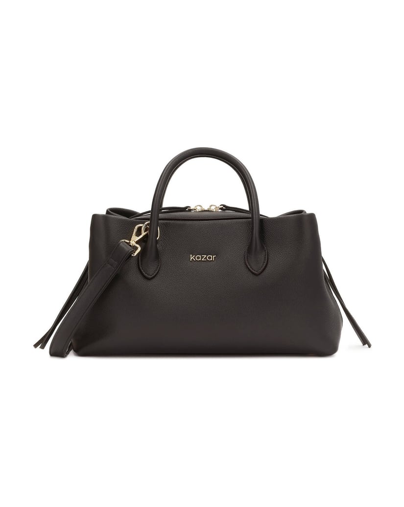 Kazar-Dark-brown-leather-bag-with-sculptural-lines-tmavě-hnědá