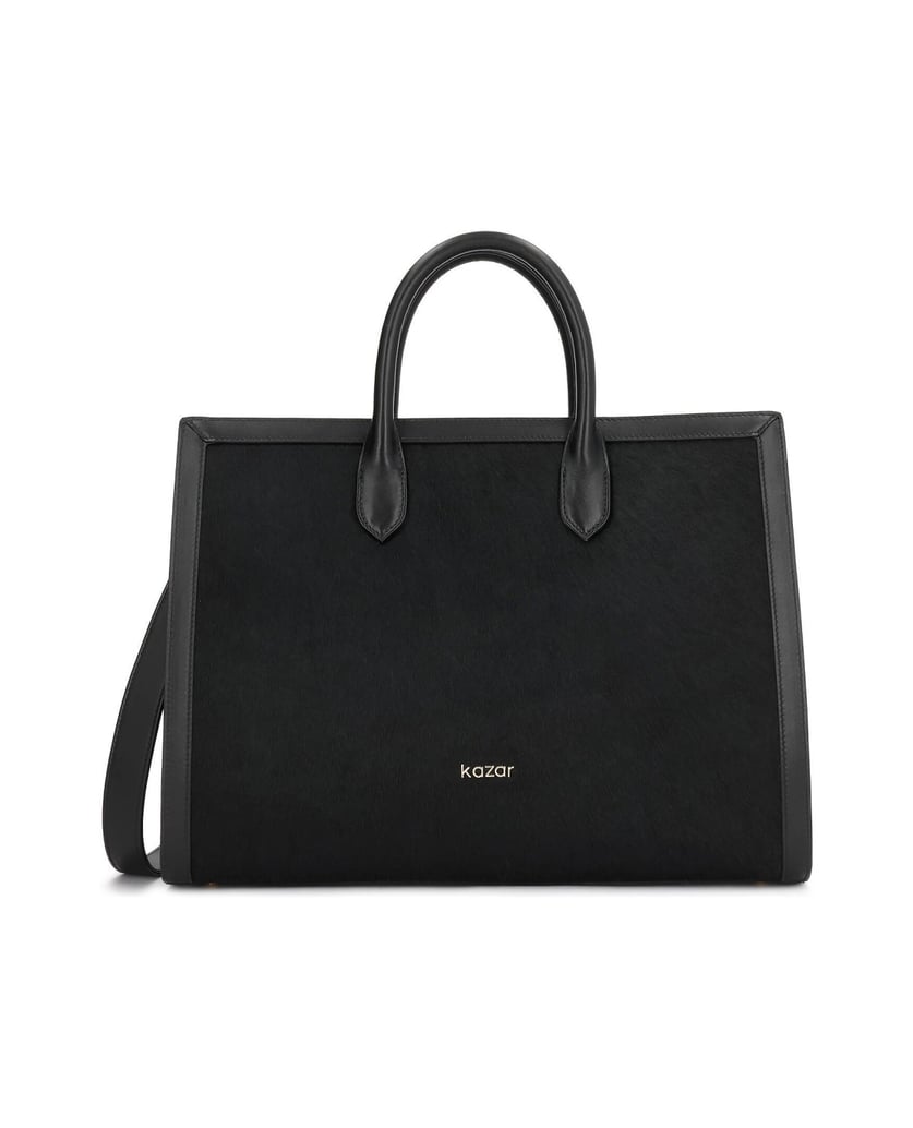 Kazar-Large-black-hair-on-leather-bags-černá