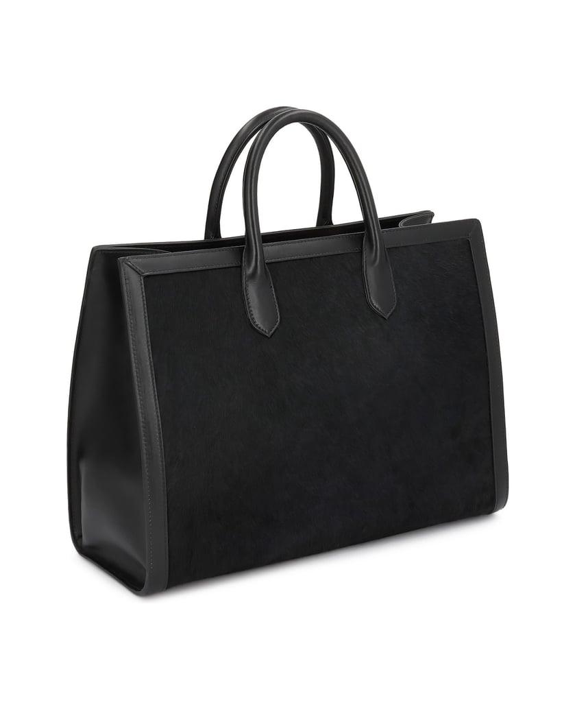 Kazar-Large-black-hair-on-leather-bags-černá