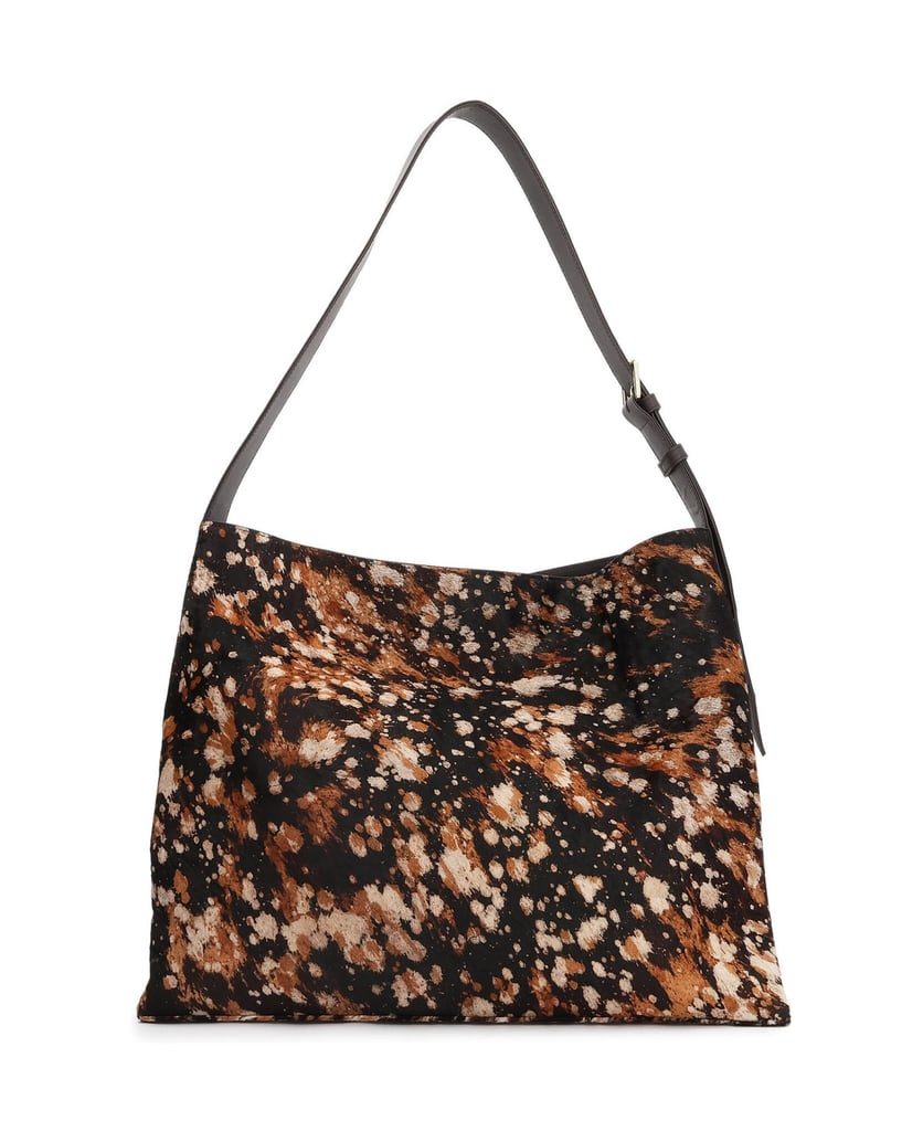 Kazar-EDITIONS-hobo-bag-in-hair-on-leather-with-a-mottled-pattern-barevná