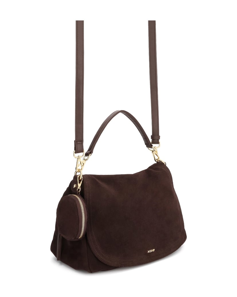 Kazar-Suede-bag-with-detachable-purse-and-two-belts-tmavá-hnedá