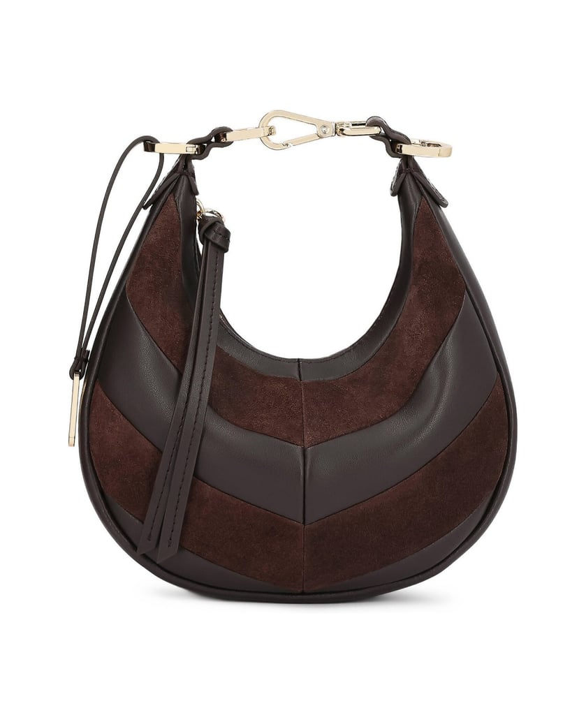 Kazar-Small-Genuine-leather-and-suede-zipper-bag-tmavá-hnedá