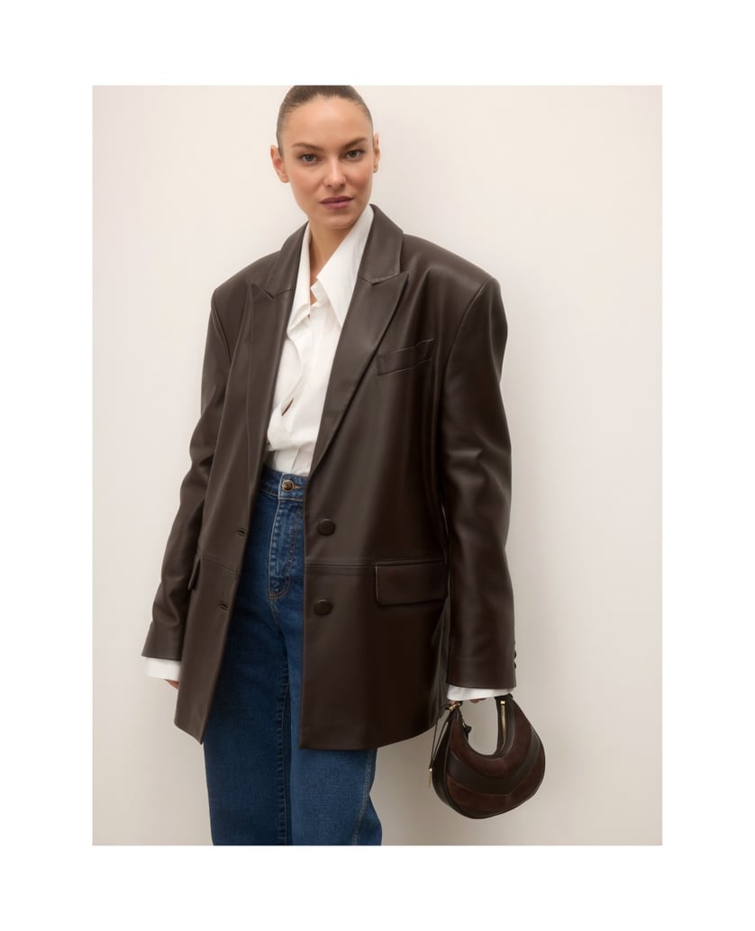 Kazar-Small-Genuine-leather-and-suede-zipper-bag-tmavá-hnedá