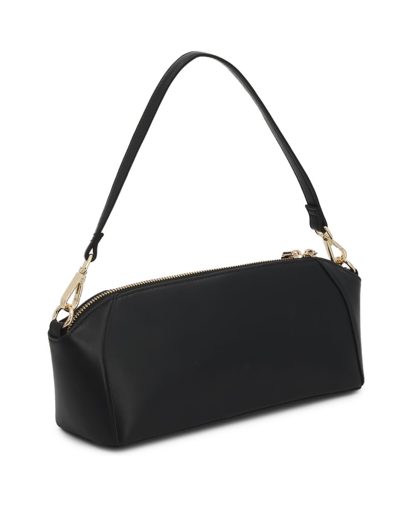 Kazar-Oblong-leather-bag-with-two-detachable-straps-čierna
