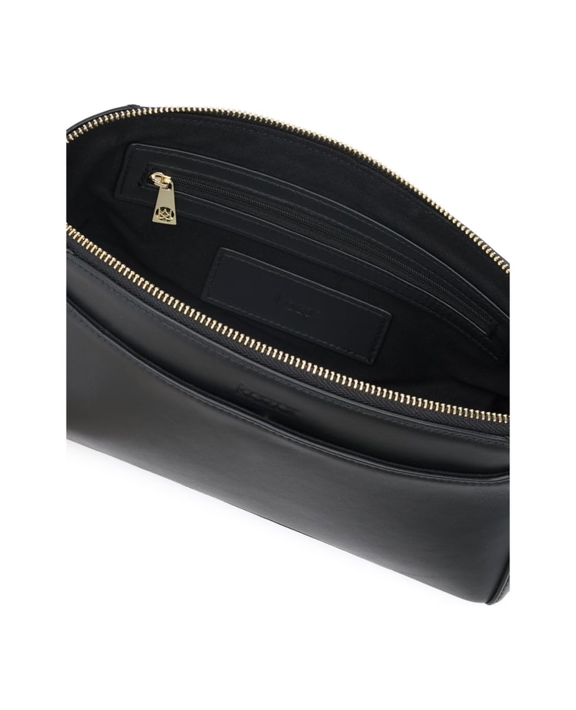 Kazar-Oblong-leather-bag-with-two-detachable-straps-čierna