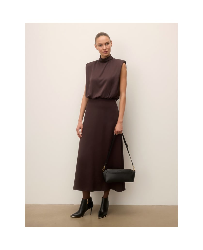 Kazar-Oblong-leather-bag-with-two-detachable-straps-čierna