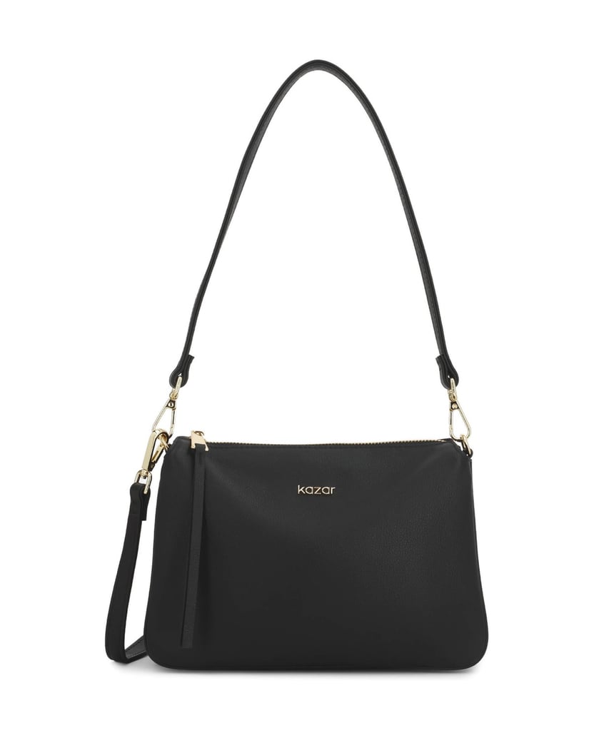 Kazar-Black-leather-shoulder-bags-with-gold-detailing-čierna