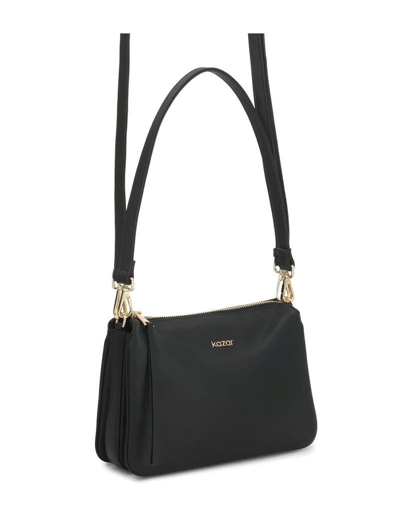 Kazar-Black-leather-shoulder-bags-with-gold-detailing-čierna