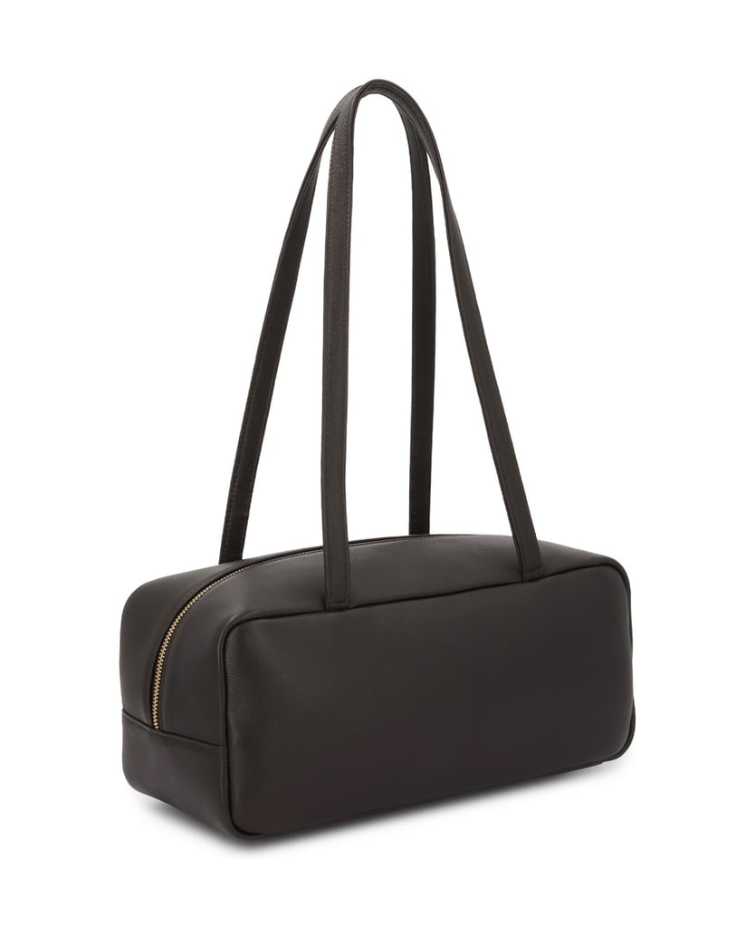 Kazar-Leather-bag-with-geometric-form-tmavě-hnědá