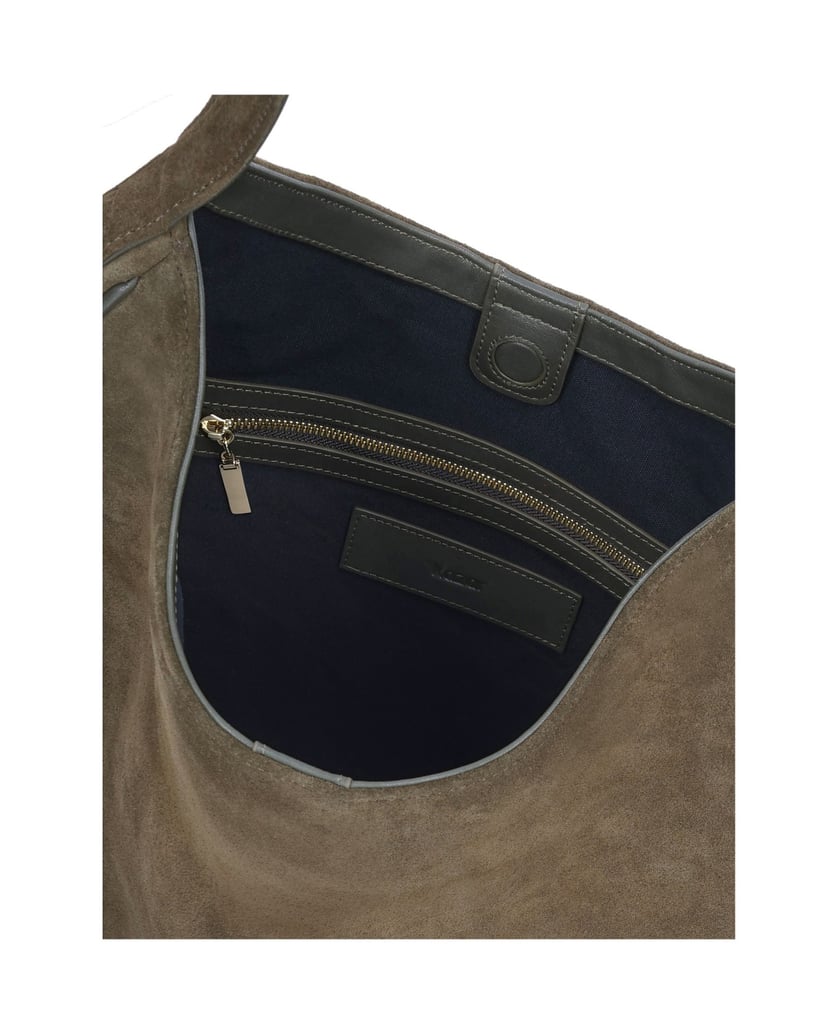 Kazar-Large-suede-shoulder-bags-with-adjustable-straps-zelená