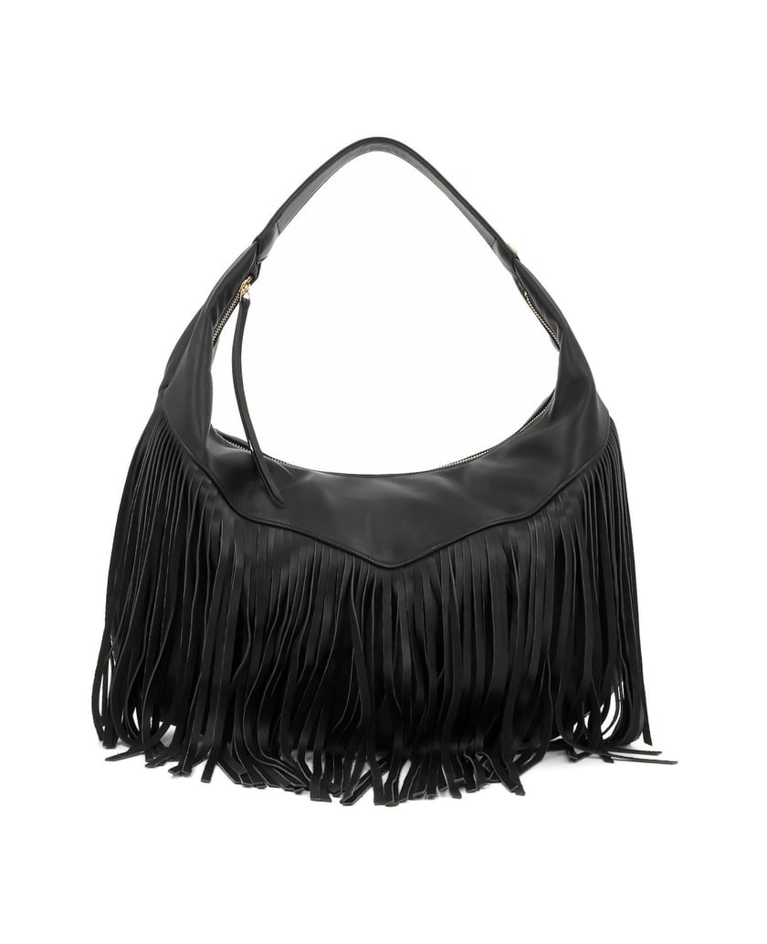 Kazar-Large-black-leather-bag-with-tassels-čierna