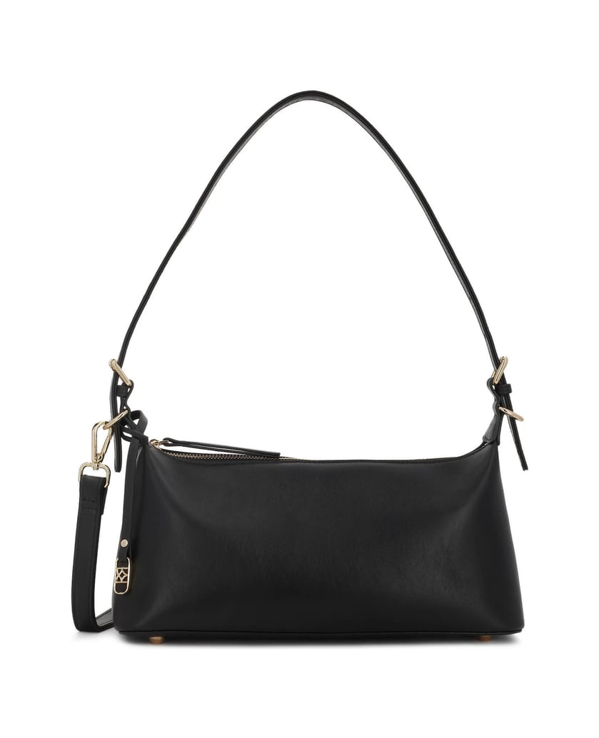 Kazar-Black-shoulderbag-with-an-oblong-line-čierna