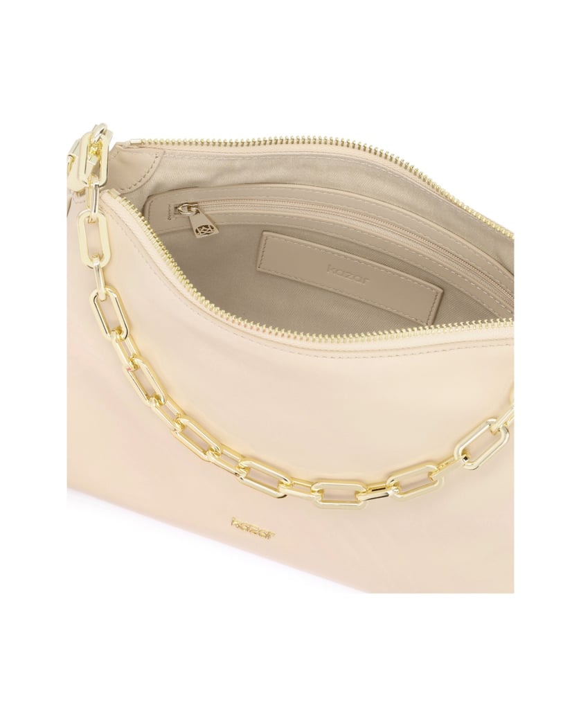 Kazar-Beige-leather-bag-with-chain-and-belts-béžová