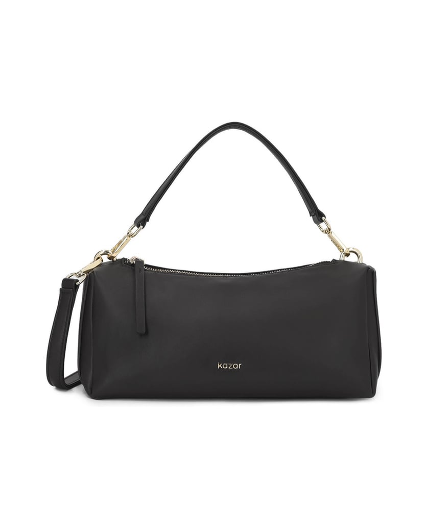 Kazar-Black-leather-bag-with-two-detachable-straps-čierna